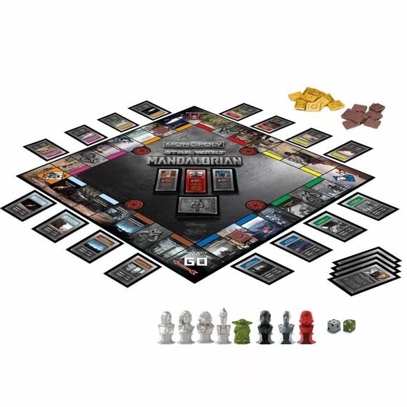 Star Wars The Mandalorian Edition Monopoly Game Baby Yoda - Picture 2 of 9